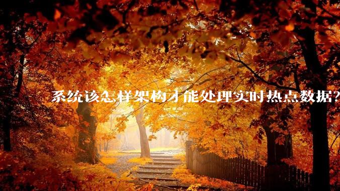 系统该怎样架构才能处理实时热点数据？